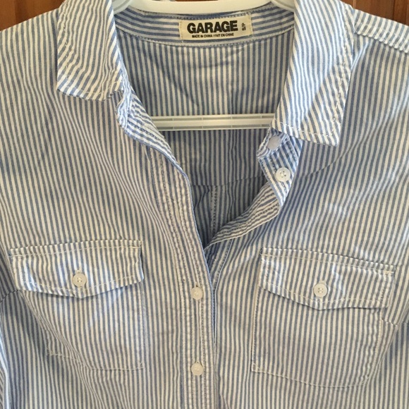 Garage Blue and White Button Down - Picture 5 of 5